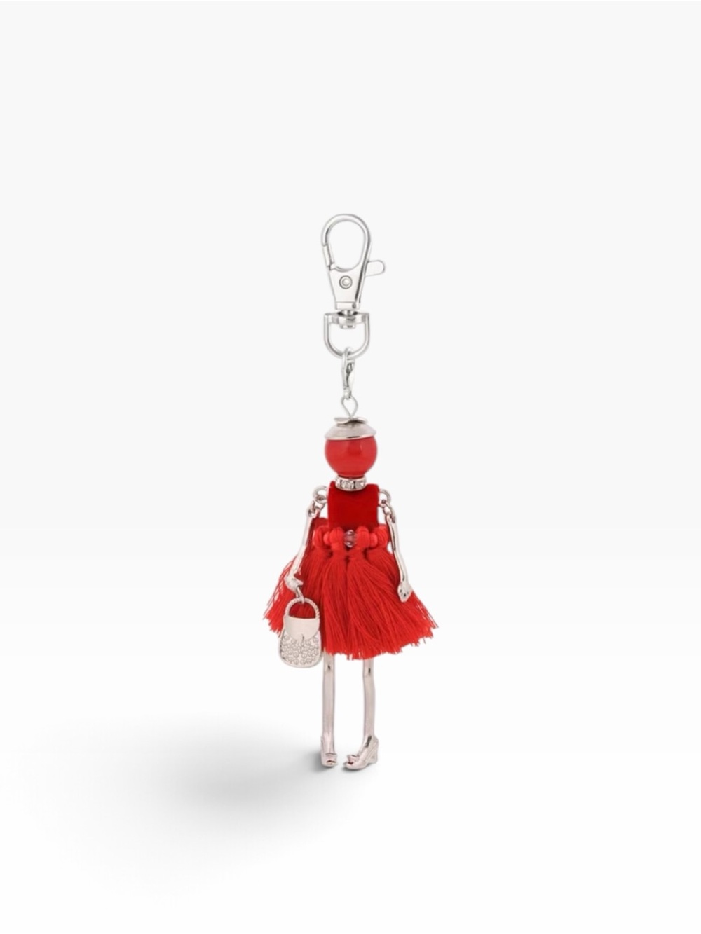 Fashion Dress Tassel Keychain Bag Charm